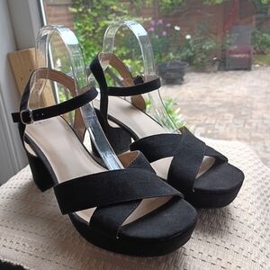 A New Day Elegant Black Women's Sandals Size 10.New Condition